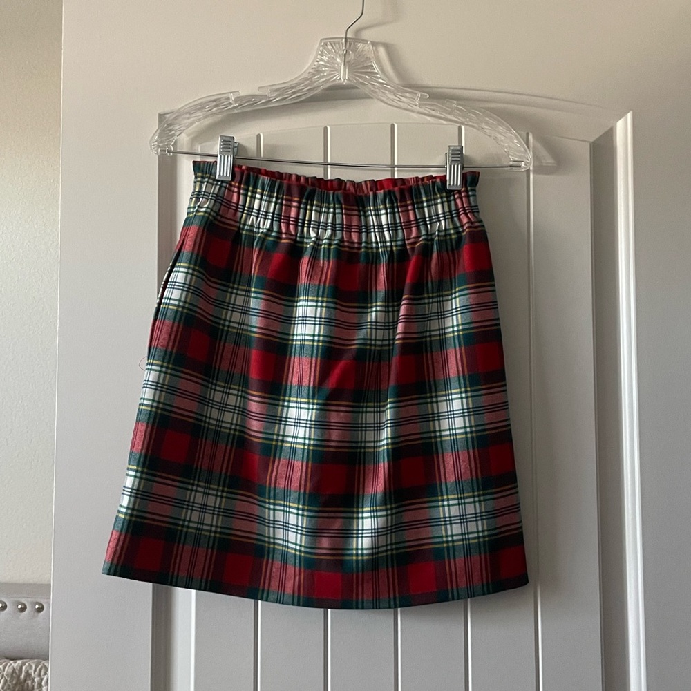 J. Crew Plaid Bag Skirt